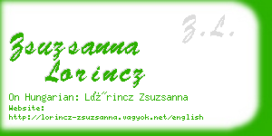 zsuzsanna lorincz business card